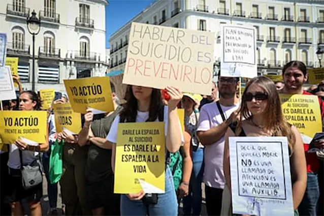 Manifestación en Madrid del Día Mundial de la Prevención del Suicidio de 2023